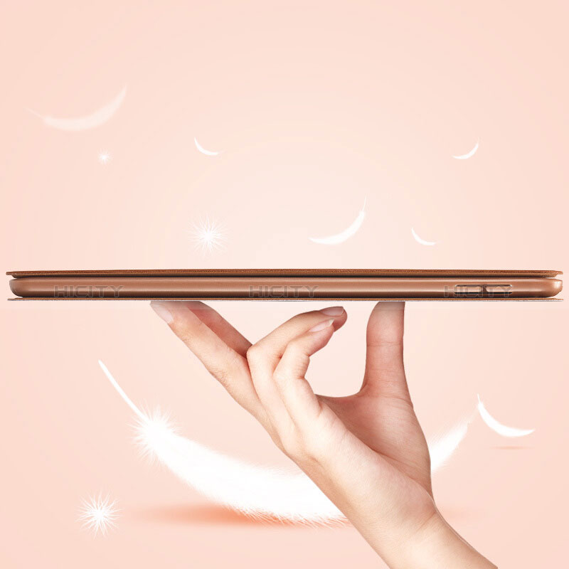 Apple New iPad 9.7 (2018)用手帳型 レザーケース スタンド L06 アップル ブラウン