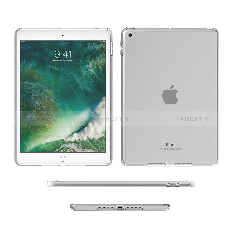 Apple New iPad 9.7 (2018)用極薄ソフトケース シリコンケース 耐衝撃 全面保護 クリア透明 カバー アップル クリア