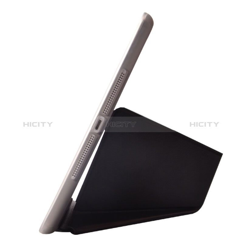 Apple New iPad 9.7 (2018)用手帳型 レザーケース スタンド L08 アップル ブラック