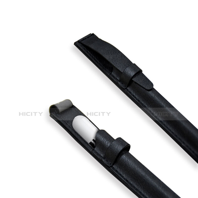 Apple New iPad 9.7 (2018)用Apple Pencil レザー カバー 収納可能 弾性取り外し可能 P03 兼用 アップル ブラック