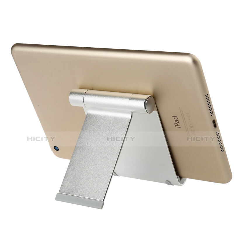 Apple New iPad Air 10.9 (2020)用スタンドタイプのタブレット ホルダー ユニバーサル T27 アップル シルバー