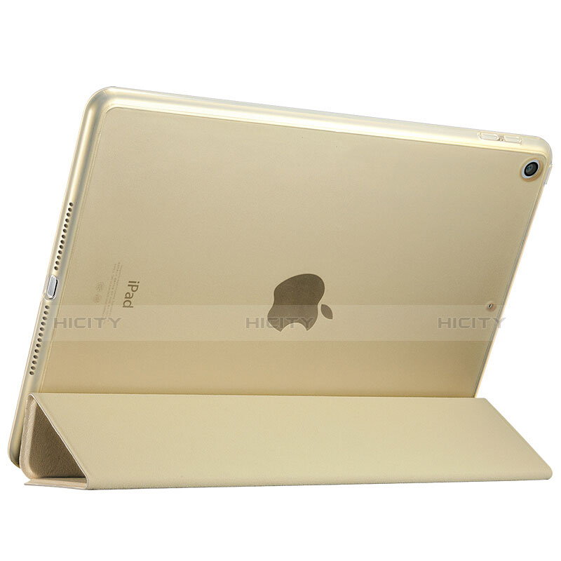 Apple New iPad Pro 9.7 (2017)用手帳型 レザーケース スタンド アップル ゴールド