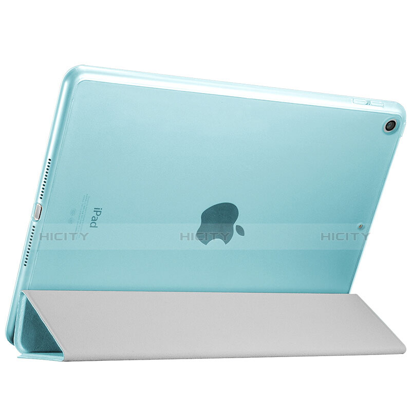Apple New iPad Pro 9.7 (2017)用手帳型 レザーケース スタンド アップル ブルー