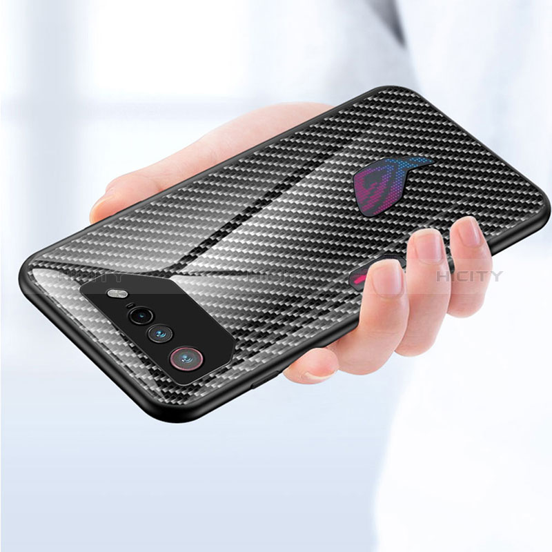 Asus ROG Phone 7 Pro用ハイブリットバンパーケース プラスチック 鏡面 虹 グラデーション 勾配色 カバー LS2 Asus 
