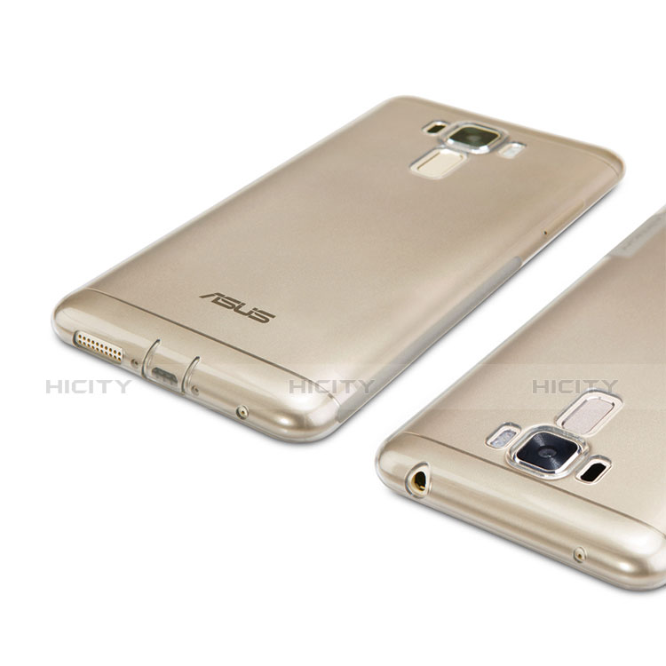 Asus Zenfone 3 Laser用極薄ソフトケース シリコンケース 耐衝撃 全面保護 クリア透明 Asus グレー