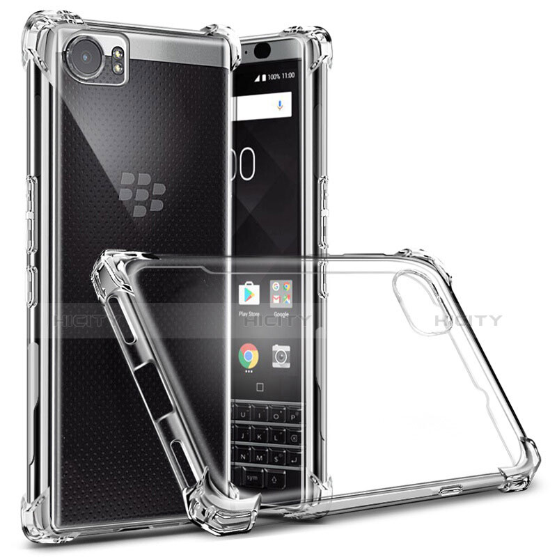 Blackberry KEYone用極薄ソフトケース シリコンケース 耐衝撃 全面保護 クリア透明 カバー Blackberry クリア