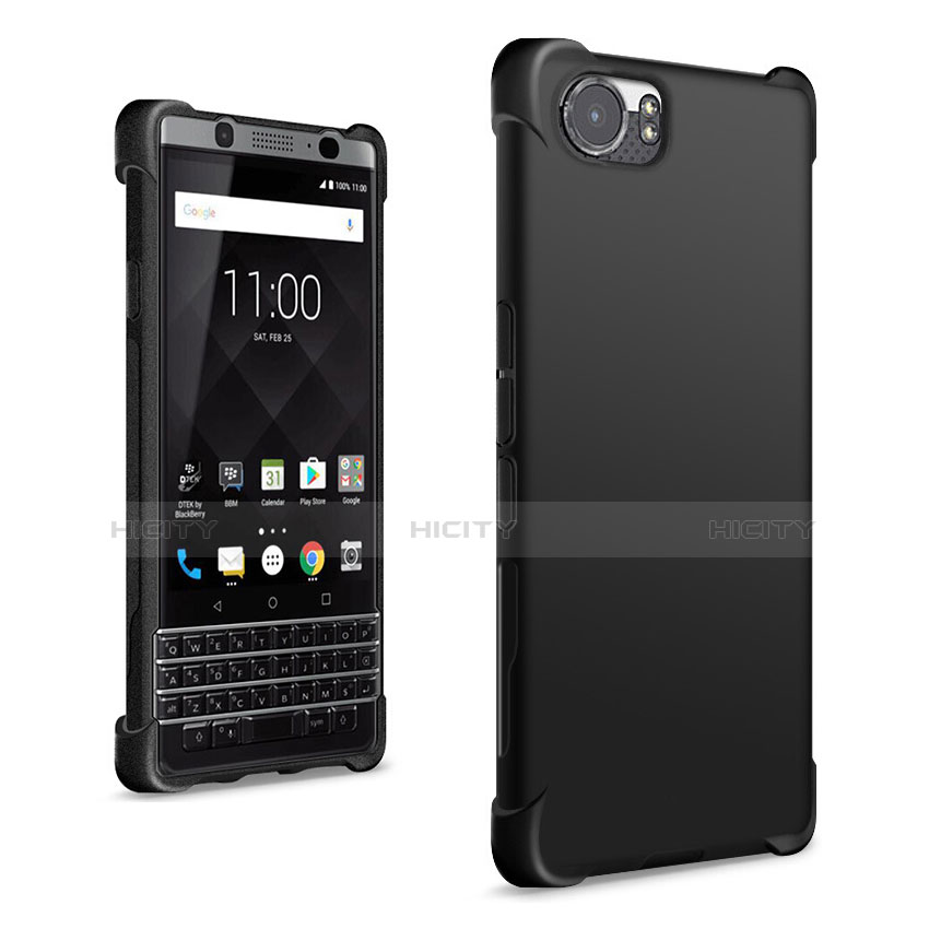 Blackberry KEYone用シリコンケース ソフトタッチラバー Blackberry ブラック