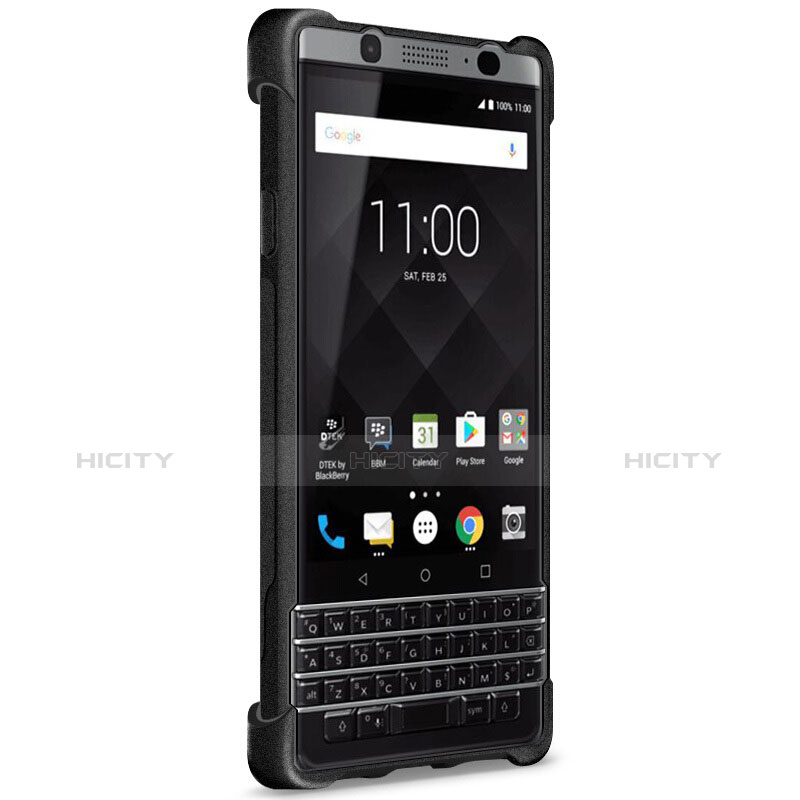 Blackberry KEYone用シリコンケース ソフトタッチラバー Blackberry ブラック