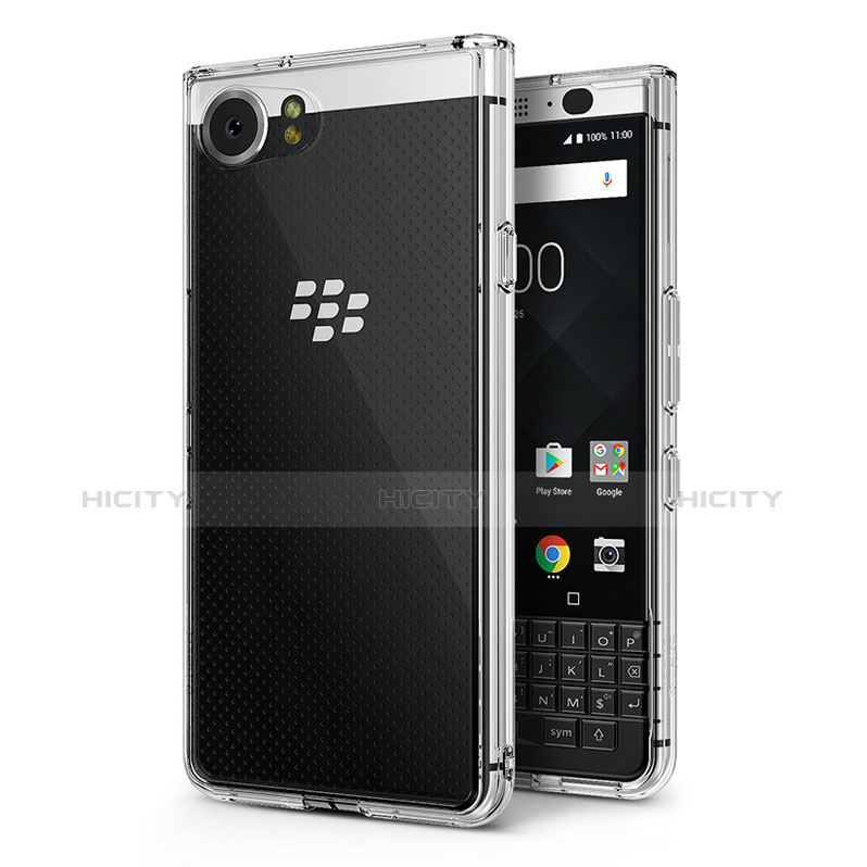 Blackberry KEYone用極薄ソフトケース シリコンケース 耐衝撃 全面保護 クリア透明 T02 Blackberry クリア