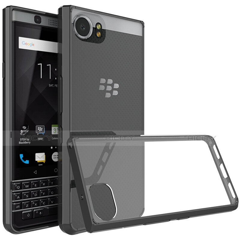 Blackberry KEYone用バンパーケース クリア透明 Blackberry ブラック