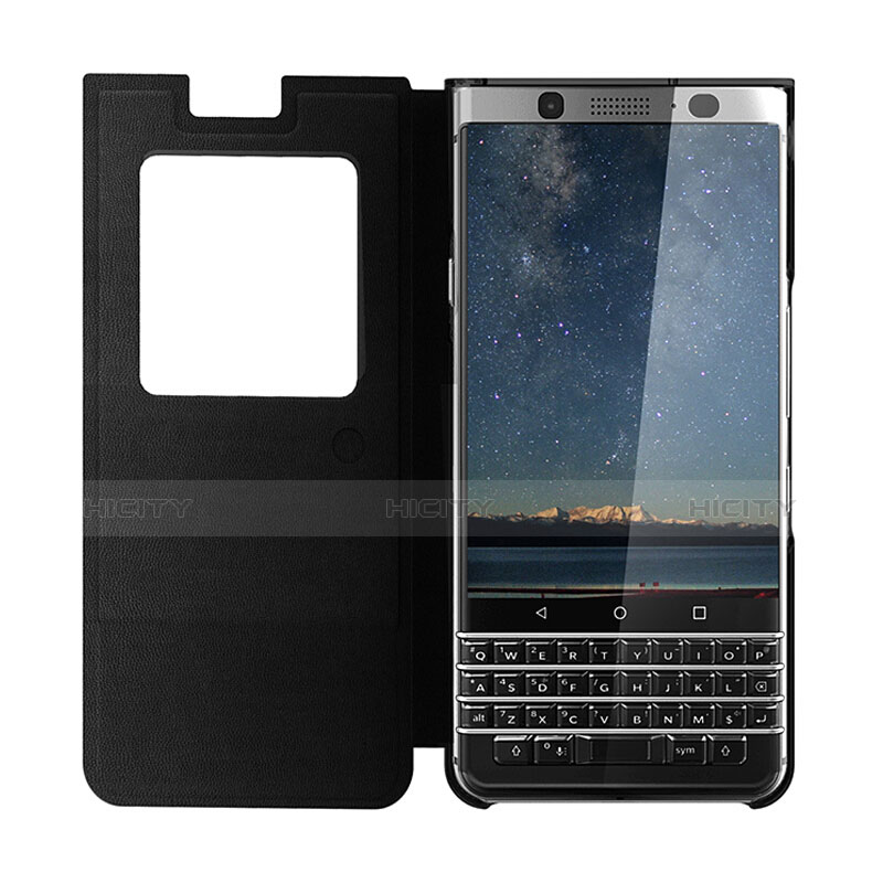 Blackberry KEYone用手帳型 レザーケース Blackberry ブラック