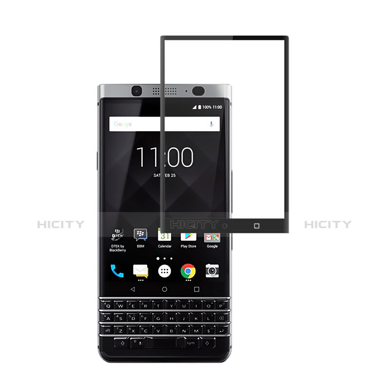 Blackberry KEYone用強化ガラス フル液晶保護フィルム Blackberry ブラック