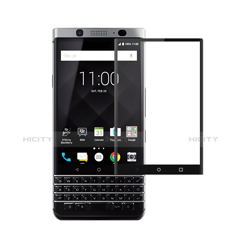 Blackberry KEYone用強化ガラス フル液晶保護フィルム Blackberry ブラック