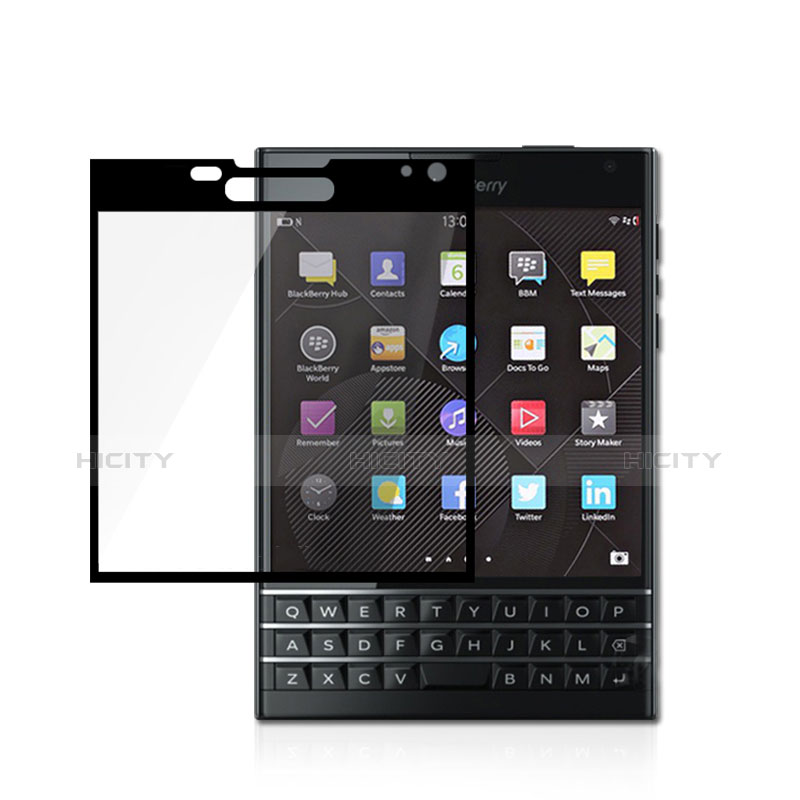 Blackberry Passport Q30用強化ガラス フル液晶保護フィルム Blackberry ホワイト