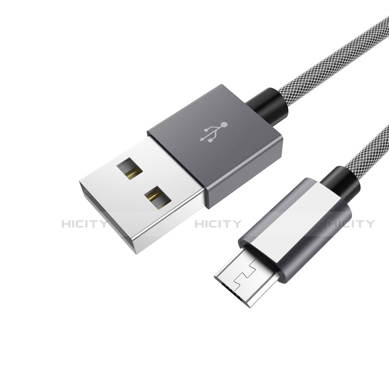 Micro USBケーブル 充電ケーブルAndroidユニバーサル A19 グレー