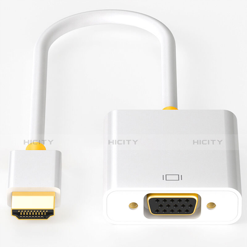 HDMI - VGA アクティブ変換ケーブルアダプタ H02 ホワイト