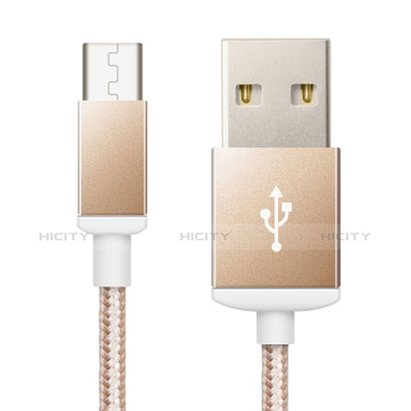USB 2.0ケーブル 充電ケーブルAndroidユニバーサル A02 ゴールド