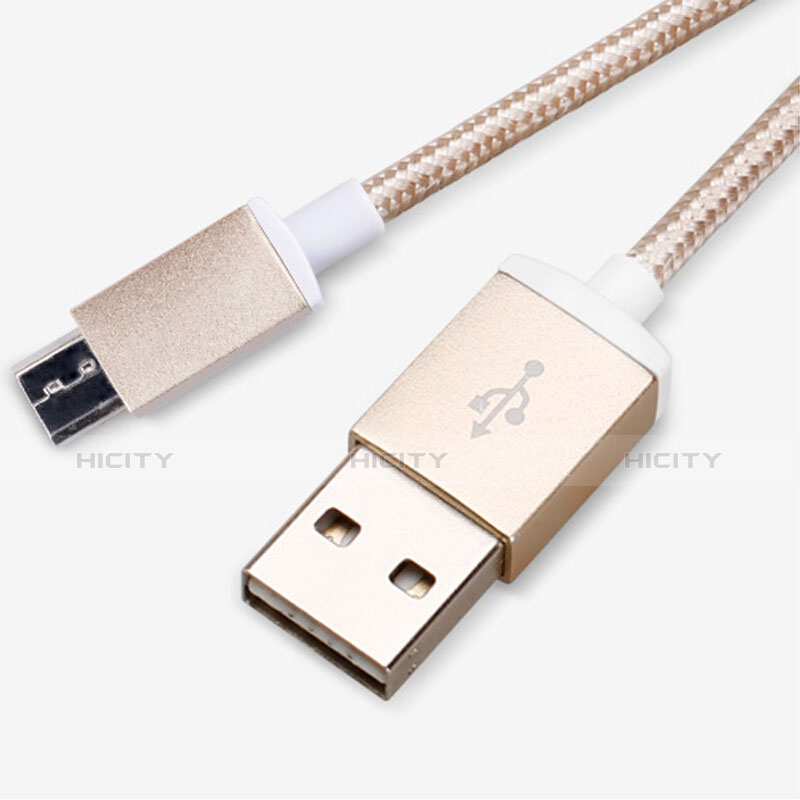 USB 2.0ケーブル 充電ケーブルAndroidユニバーサル A02 ゴールド