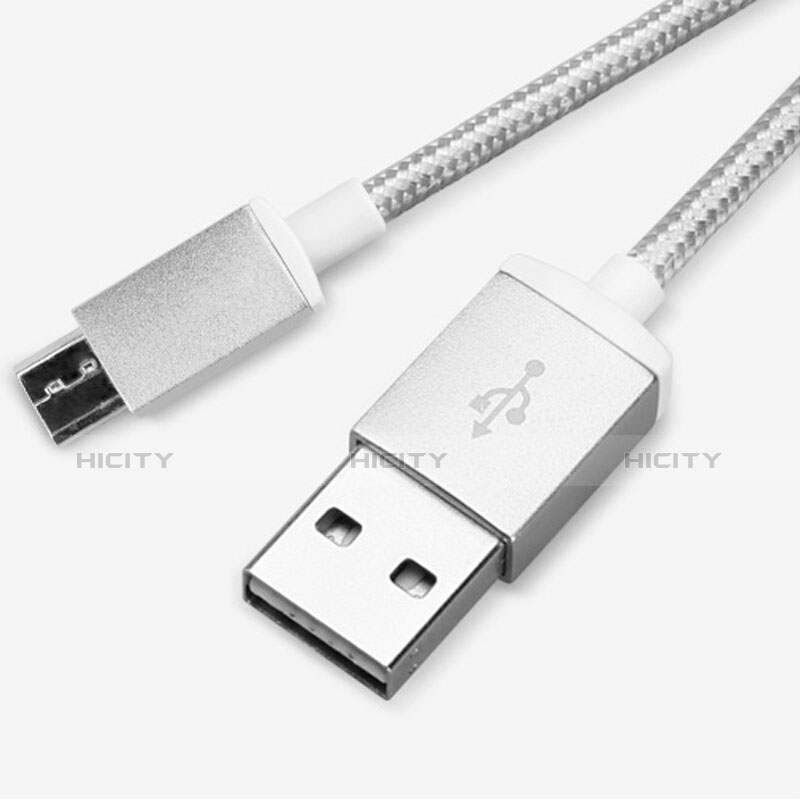 USB 2.0ケーブル 充電ケーブルAndroidユニバーサル A02 シルバー