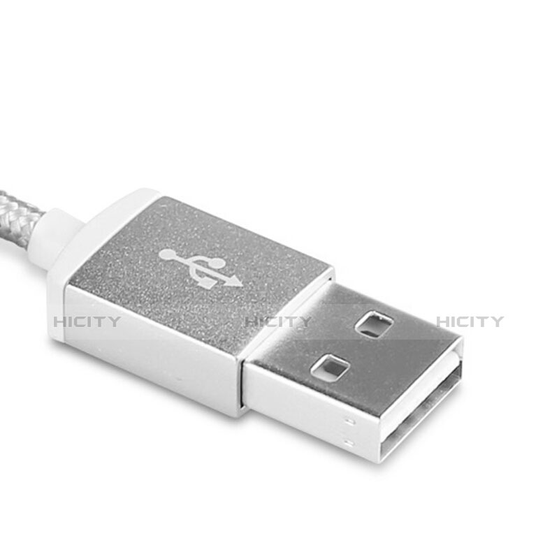 USB 2.0ケーブル 充電ケーブルAndroidユニバーサル A02 シルバー