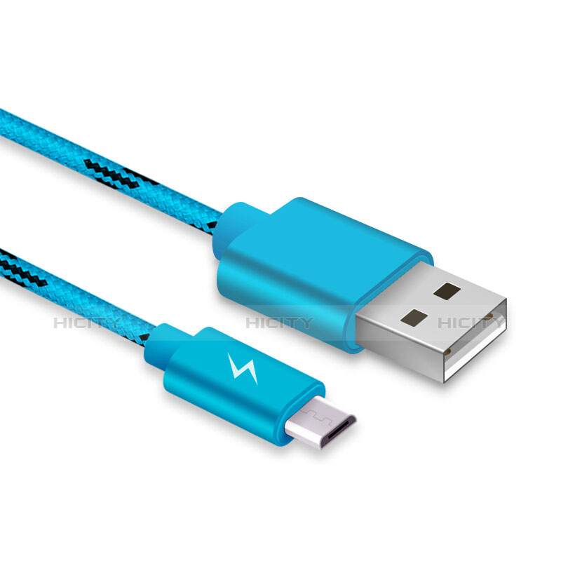 USB 2.0ケーブル 充電ケーブルAndroidユニバーサル A03 ブルー