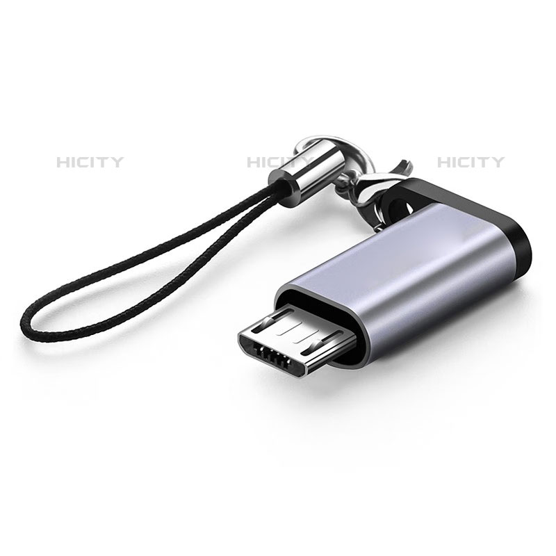 Type-C USB-C to Mocro USB-B アクティブ変換ケーブルアダプタ H02 ダークグレー