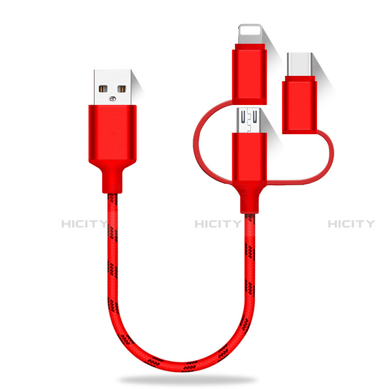 Lightning USBケーブル 充電ケーブル Android Micro USB Type-C 25cm S01 