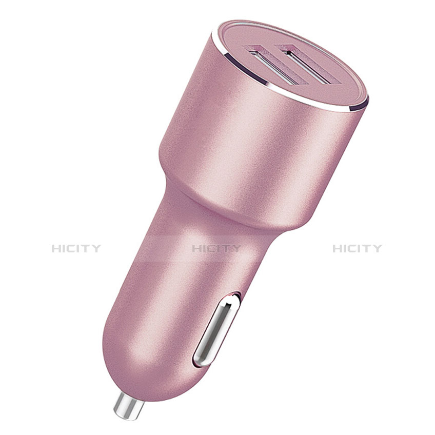 車載充電器4.2A USB電源2ポート カーチャージャー 急速充電 ピンク