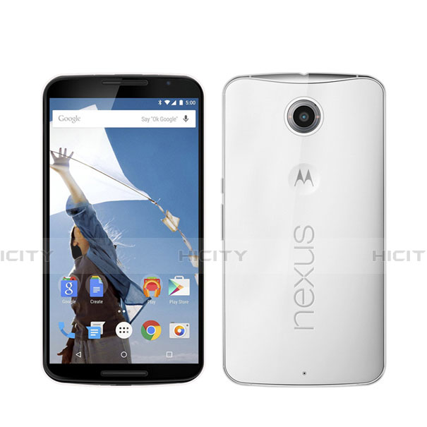 Google Nexus 6用極薄ソフトケース シリコンケース 耐衝撃 全面保護 クリア透明 グーグル クリア