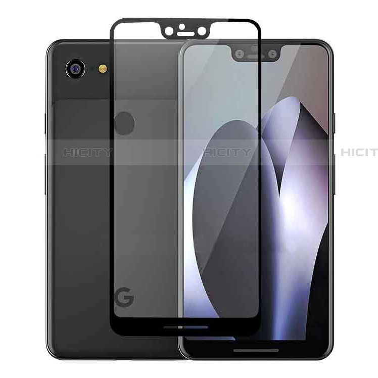 Google Pixel 3 XL用強化ガラス フル液晶保護フィルム グーグル ブラック