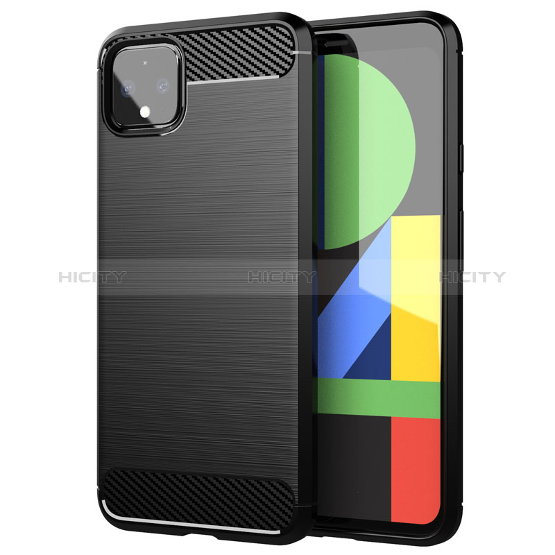 Google Pixel 4 XL用シリコンケース ソフトタッチラバー ライン カバー グーグル ブラック