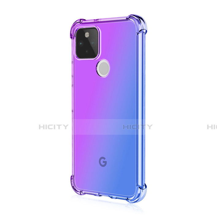 Google Pixel 5用極薄ソフトケース シリコンケース 耐衝撃 全面保護 クリア透明 H01 グーグル 