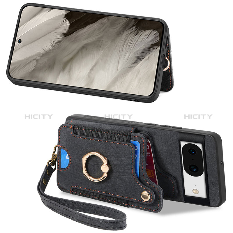 Google Pixel 8 5G用シリコンケース ソフトタッチラバー レザー柄 カバー SD7 グーグル 