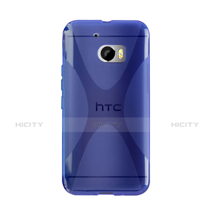 HTC 10 One M10用ソフトケース X ライン クリア透明 HTC ネイビー