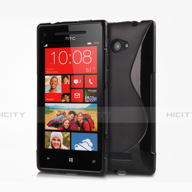 HTC 8X Windows Phone用ソフトケース S ライン HTC ブラック