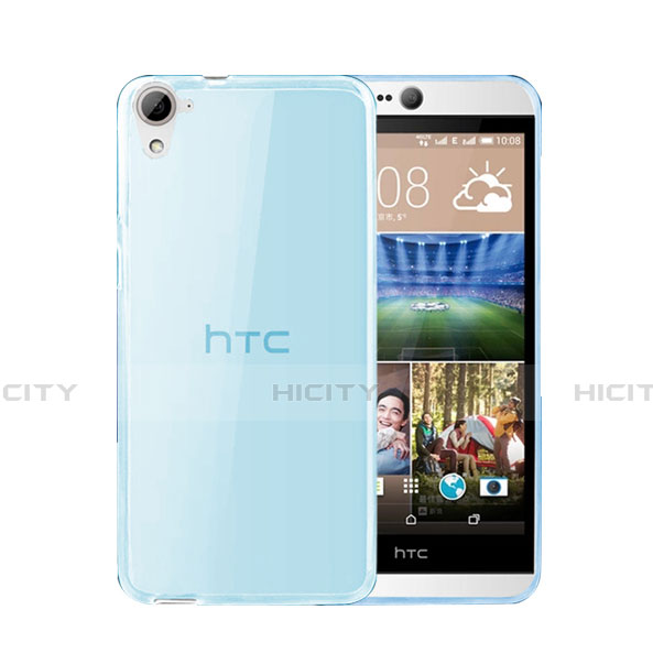 HTC Desire 826 826T 826W用極薄ソフトケース シリコンケース 耐衝撃 全面保護 クリア透明 HTC ネイビー