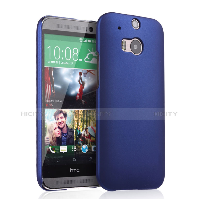HTC One M8用ハードケース プラスチック 質感もマット HTC ネイビー