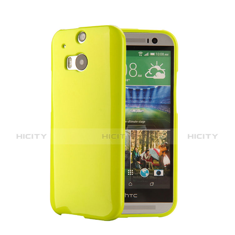 HTC One M8用シリコンケース ソフトタッチラバー HTC グリーン