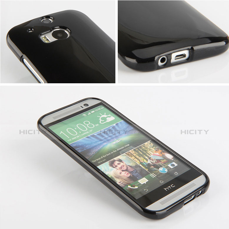 HTC One M8用シリコンケース ソフトタッチラバー HTC ブラック