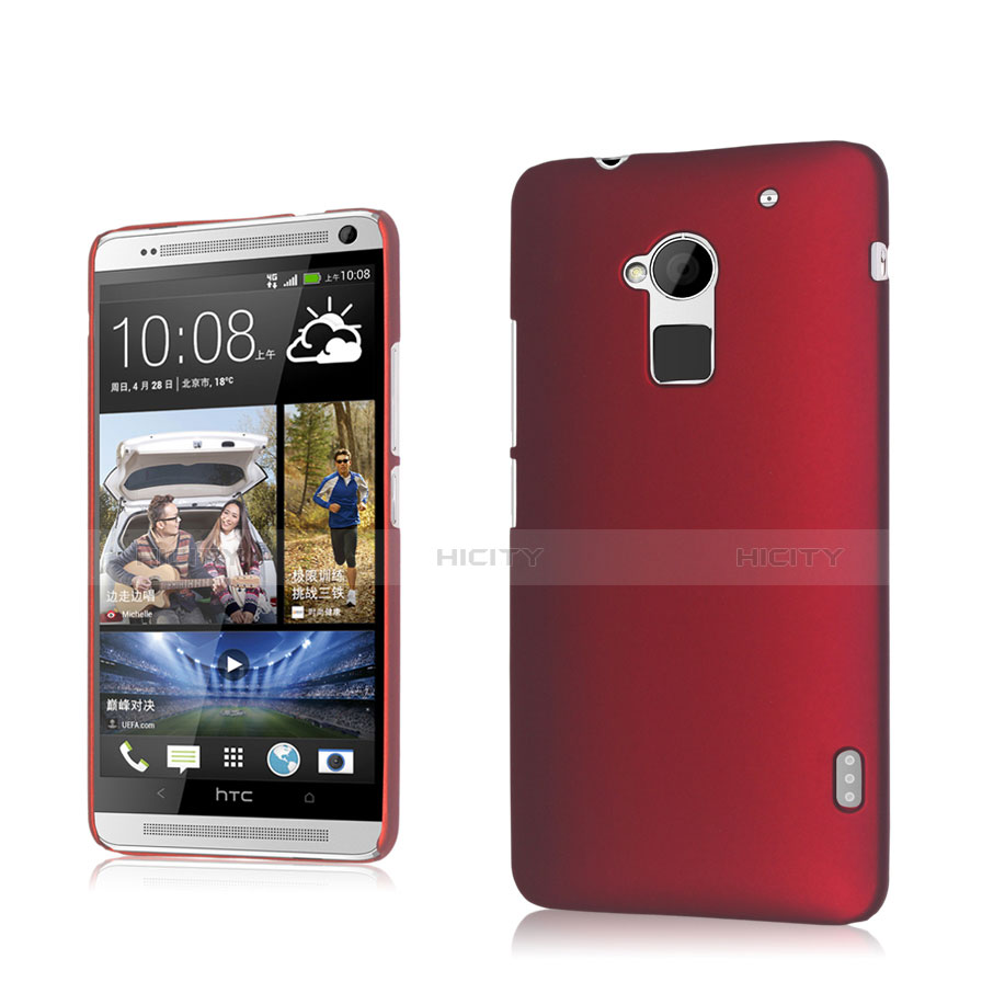 HTC One Max用ハードケース プラスチック 質感もマット HTC レッド