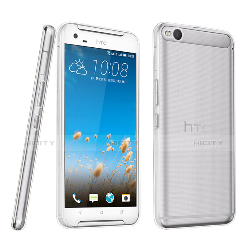 HTC One X9用極薄ソフトケース シリコンケース 耐衝撃 全面保護 クリア透明 HTC クリア