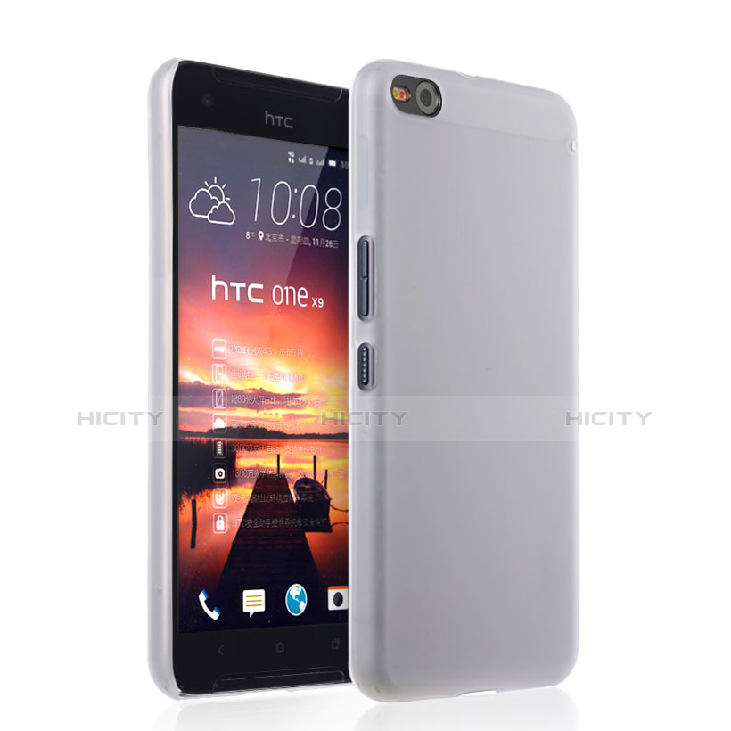HTC One X9用極薄ケース クリア透明 プラスチック HTC ホワイト