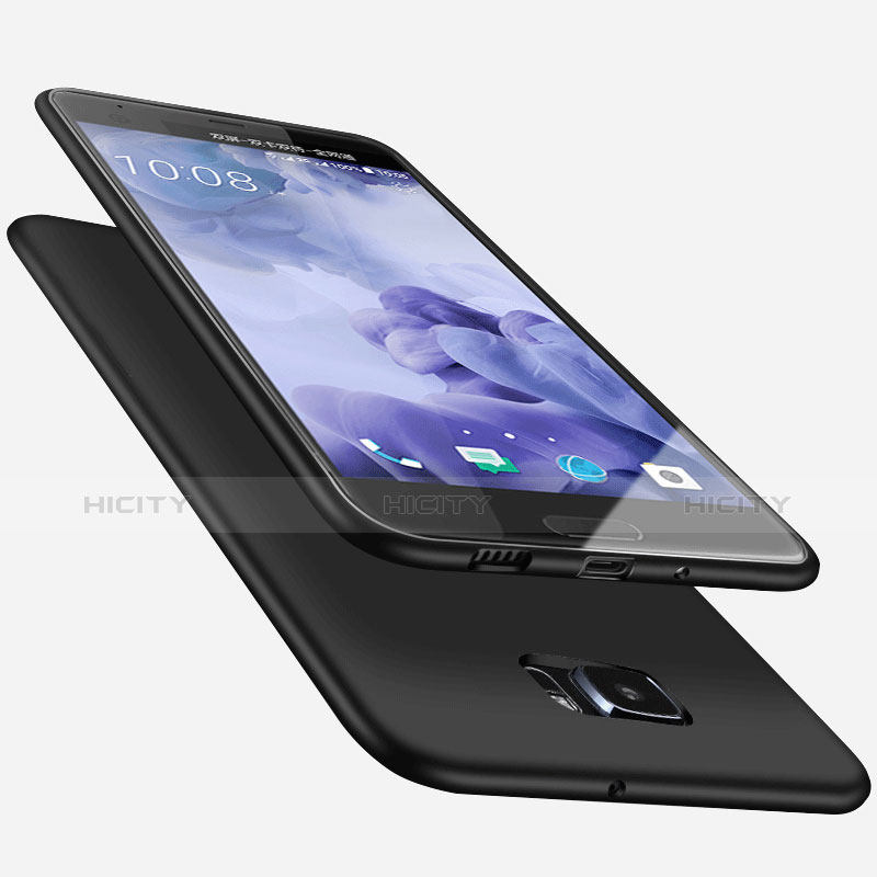 HTC U Ultra用極薄ソフトケース シリコンケース 耐衝撃 全面保護 HTC ブラック
