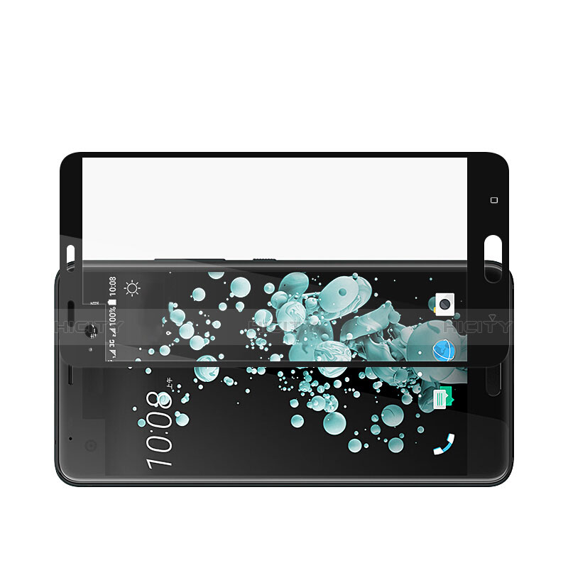 HTC U Ultra用強化ガラス フル液晶保護フィルム HTC ブラック
