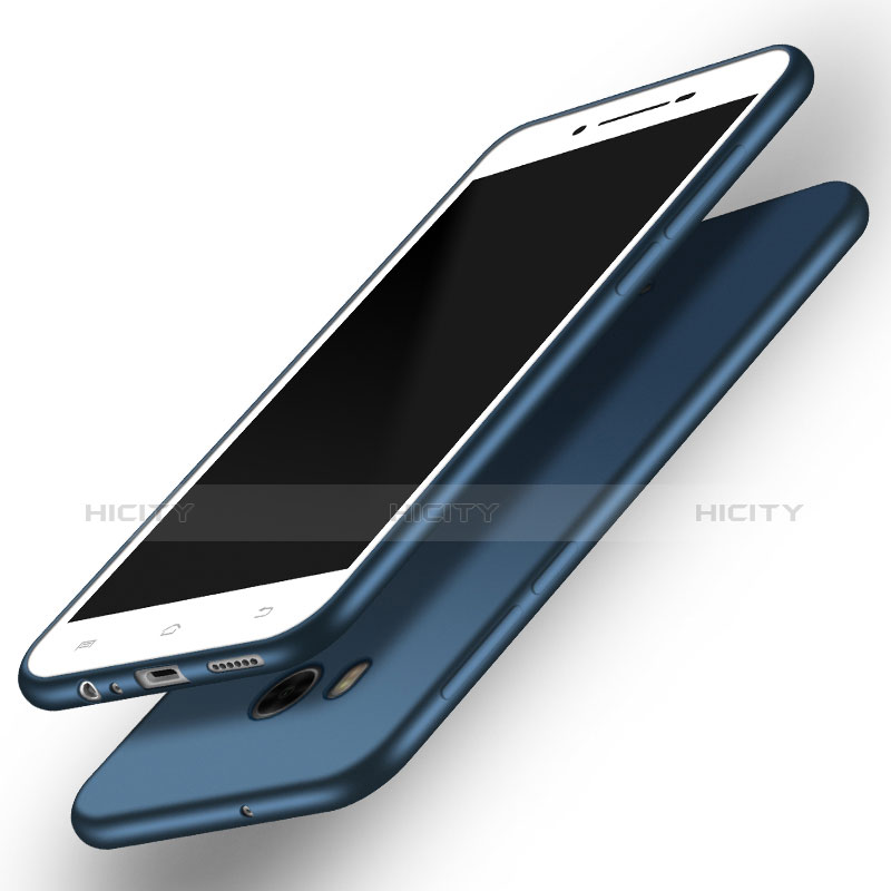 HTC U11用極薄ソフトケース シリコンケース 耐衝撃 全面保護 HTC ネイビー