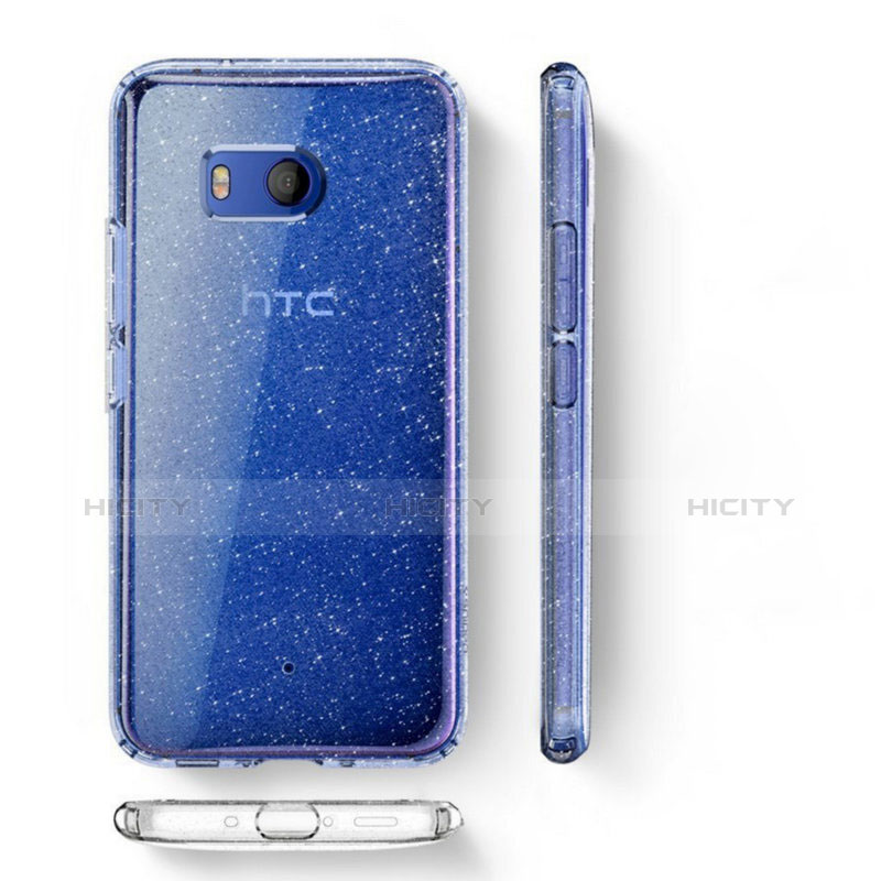 HTC U11用極薄ソフトケース シリコンケース 耐衝撃 全面保護 クリア透明 T04 HTC クリア