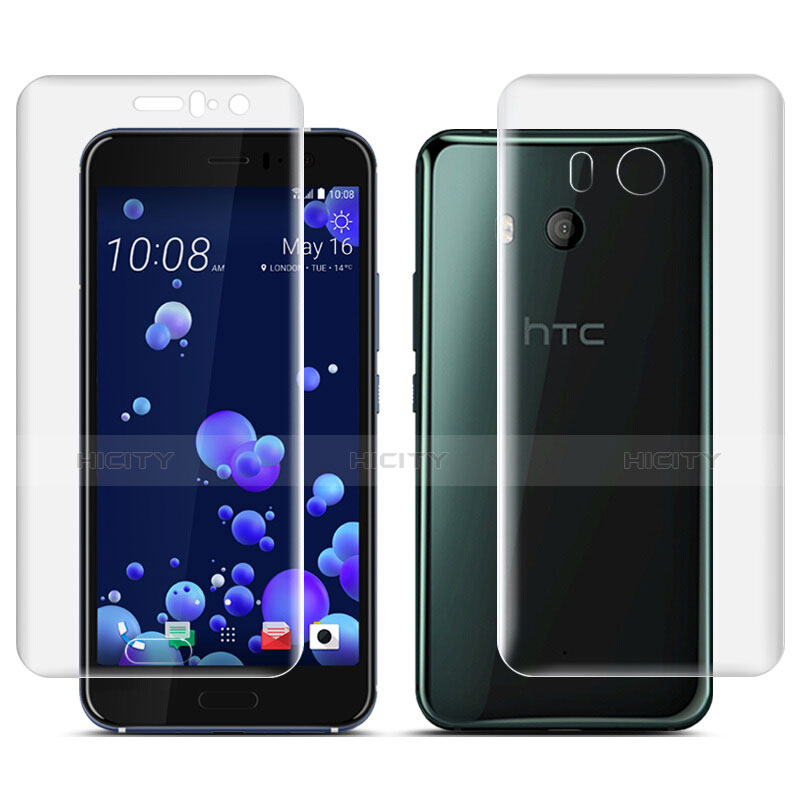 HTC U11用高光沢 液晶保護フィルム 背面保護フィルム同梱 HTC クリア