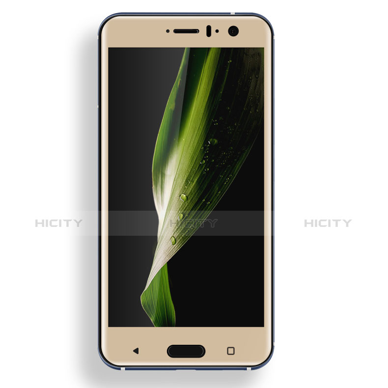 HTC U11用強化ガラス フル液晶保護フィルム F03 HTC ゴールド