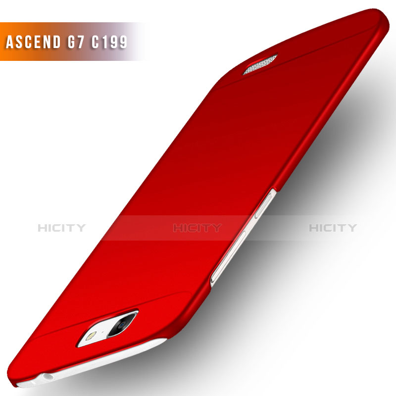 Huawei Ascend G7用ハードケース プラスチック 質感もマット M02 ファーウェイ レッド