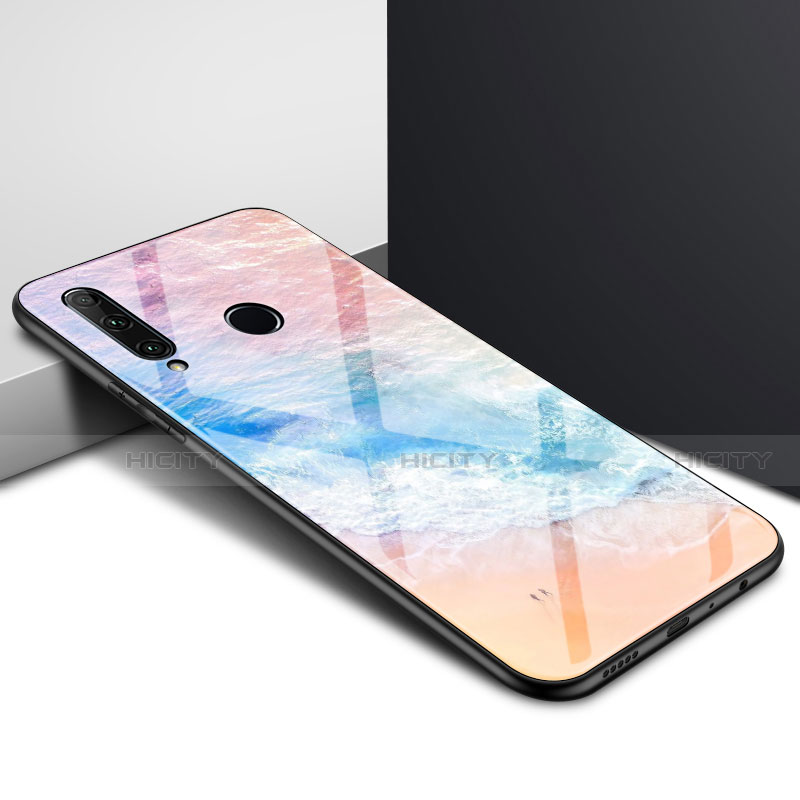 Huawei Enjoy 10 Plus用ハイブリットバンパーケース プラスチック 鏡面 虹 グラデーション 勾配色 カバー ファーウェイ 